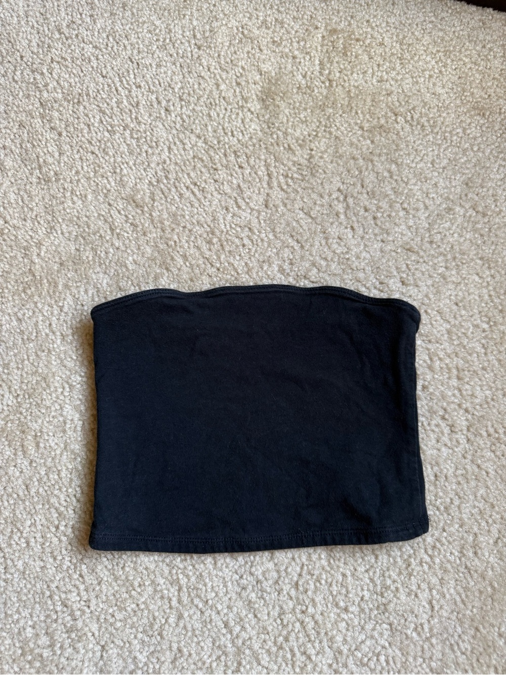 Hollister Black Strapless Crop Tube Top